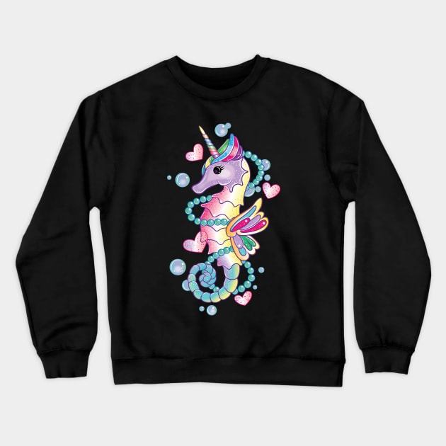 Sea Unicorn Crewneck Sweatshirt by SynderellaCharms